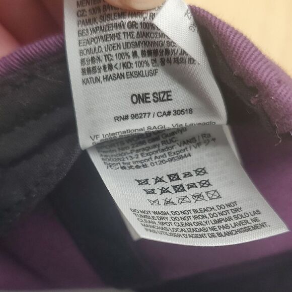 VANS | OSFM UNISEX | SNAPBACK ADJUSTABLE HAT in EGGPLANT PURPLE - Picture 5 of 10